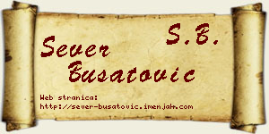 Sever Bušatović vizit kartica